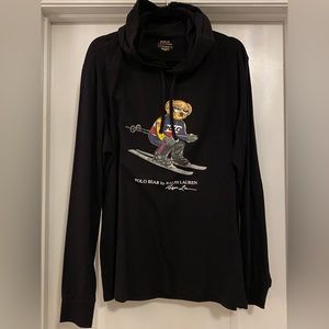 Polo Ralph Lauren Ski Bear Lightweight T-Shirt Hoodie Large